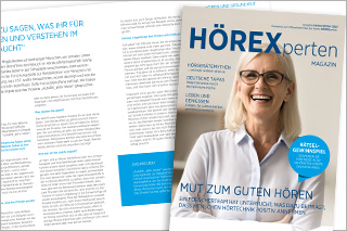 HÖREXperten Magazin im Herbst und Winter: Neuigkeiten rund ums Hören Titelbild HÖREXperten Magazin und Innenseite